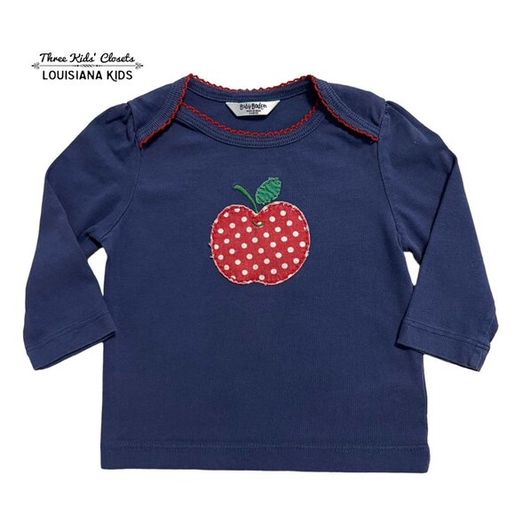 Baby Boden Other - Baby Boden 3-6m Apple Appliqué Shirt